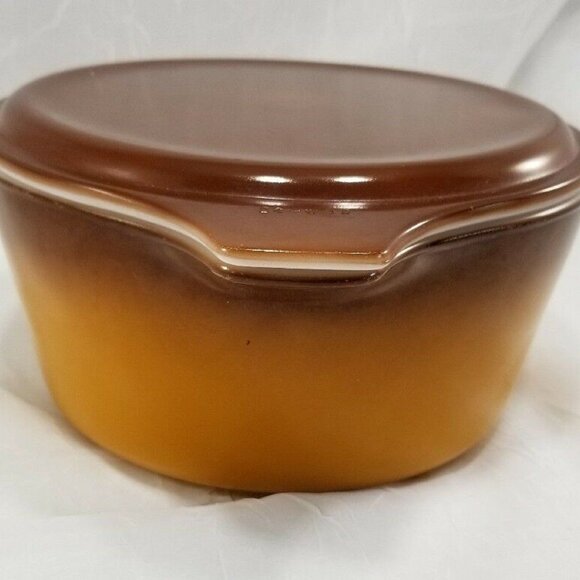 Pyrex Old Orchard Casserole Dish Lid 1.5qt brown ovenware dish baking dinner - Picture 2 of 10